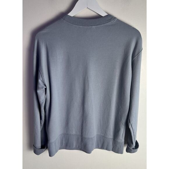 Athleta Balance Henley Sweatshirt Size XS Blue Star Relaxed Fit Stretchy - Picture 4 of 9